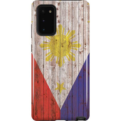 Philippines Flag Dark Wood Galaxy Note20 5G Pro Case